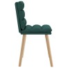 Chaises à manger lot de 4 vert foncé tissu 