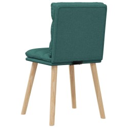 Chaises à manger lot de 4 vert foncé tissu 