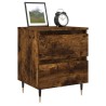 Table de chevet chêne fumé 40x35x50 cm bois d’ingénierie 