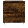 Table de chevet chêne fumé 40x35x50 cm bois d’ingénierie 