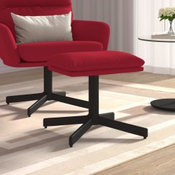 Repose-pied Rouge bordeaux 60x60x36 cm Velours 