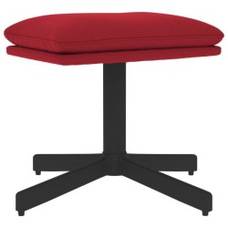 Repose-pied Rouge bordeaux 60x60x36 cm Velours 
