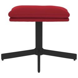 Repose-pied Rouge bordeaux 60x60x36 cm Velours 