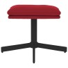 Repose-pied Rouge bordeaux 60x60x36 cm Velours 