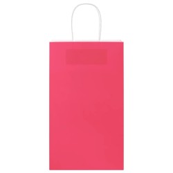 Sacs en papier 250 pcs avec poignées rose 21x11x36 cm 