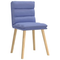 Chaises à manger lot de 4 bleu jean tissu 