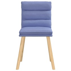 Chaises à manger lot de 4 bleu jean tissu 