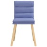 Chaises à manger lot de 4 bleu jean tissu 