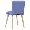 Chaises à manger lot de 4 bleu jean tissu 