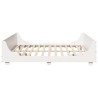 Cadre de lit sans matelas blanc 200x200 cm bois massif de pin 