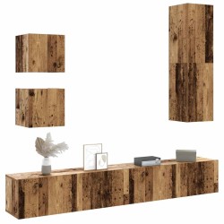 Ensemble de meuble TV mural 5 pcs vieux bois bois d'ingénierie 