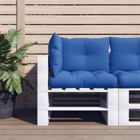 Coussins de palette lot de 3 bleu royal tissu 