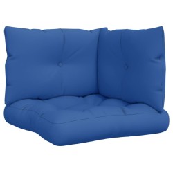 Coussins de palette lot de 3 bleu royal tissu 