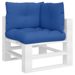 Coussins de palette lot de 3 bleu royal tissu 