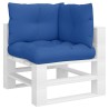 Coussins de palette lot de 3 bleu royal tissu 
