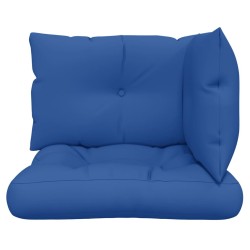 Coussins de palette lot de 3 bleu royal tissu 