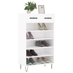 Armoire à chaussures blanc 60x35x105 cm bois d'ingénierie 