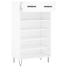 Armoire à chaussures blanc 60x35x105 cm bois d'ingénierie 