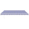 Auvent rétractable automatique bleu et blanc 4,5x3 m 
