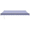 Auvent rétractable automatique bleu et blanc 4,5x3 m 