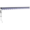 Auvent rétractable automatique bleu et blanc 4,5x3 m 
