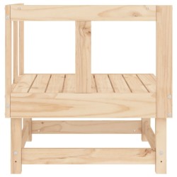 Canapé d'angle de jardin bois de pin massif 
