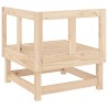 Canapé d'angle de jardin bois de pin massif 