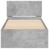 Cadre de lit sans matelas avec tête de lit gris béton 90x200 cm 