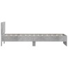 Cadre de lit sans matelas avec tête de lit gris béton 90x200 cm 