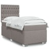 Sommier à lattes de lit avec matelas Taupe 90x190 cm Tissu 