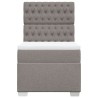 Sommier à lattes de lit avec matelas Taupe 90x190 cm Tissu 