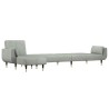 Canapé-lit en forme de L gris clair 275x140x70 cm velours 
