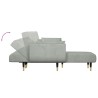 Canapé-lit en forme de L gris clair 275x140x70 cm velours 