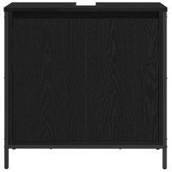 Meuble vasque de salle de bain noir 60x34,5x60 cm 