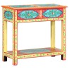 Table console peinte à la main 80x35x75 cm Bois de manguier 