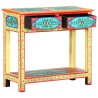 Table console peinte à la main 80x35x75 cm Bois de manguier 