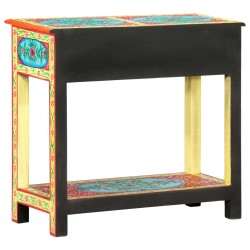Table console peinte à la main 80x35x75 cm Bois de manguier 