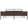 Cadre de lit en métal sans matelas chêne marron 183x213 cm 