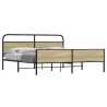 Cadre de lit en métal sans matelas chêne sonoma 183x213 cm 