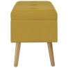 Banc avec compartiment de rangement 80cm Jaune moutarde Velours 