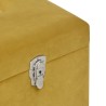 Banc avec compartiment de rangement 80cm Jaune moutarde Velours 