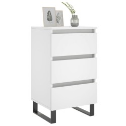 Tables de chevet 2 pcs blanc 40x35x69 cm bois d’ingénierie 
