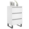 Tables de chevet 2 pcs blanc 40x35x69 cm bois d’ingénierie 