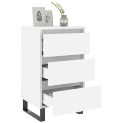 Tables de chevet 2 pcs blanc 40x35x69 cm bois d’ingénierie 