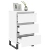 Tables de chevet 2 pcs blanc 40x35x69 cm bois d’ingénierie 