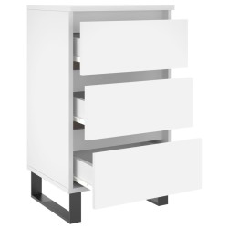 Tables de chevet 2 pcs blanc 40x35x69 cm bois d’ingénierie 