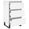 Tables de chevet 2 pcs blanc 40x35x69 cm bois d’ingénierie 