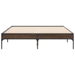 Cadre de lit sans matelas chêne marron 120x190 cm 
