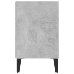 Meuble TV avec pieds en métal Gris béton 103,5x30x50 cm 