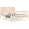 Cadre de lit sans matelas 140x200 cm bois massif de pin 